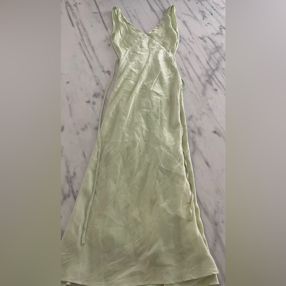 Peppermayo Loren dress in Light Green Sage shimmer - size 2 - Picture 12 of 17